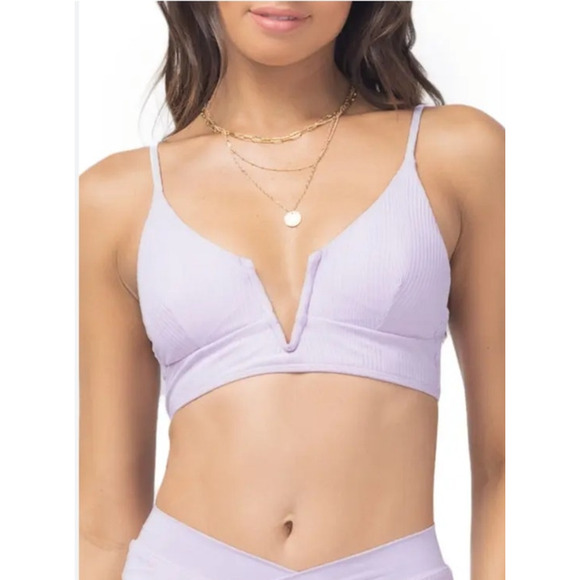 L*Space Siren Bikini Top in Peony Purple Size Large - Picture 1 of 4